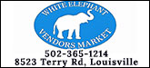 White Elephant Vendors Market Sponsorship Banner